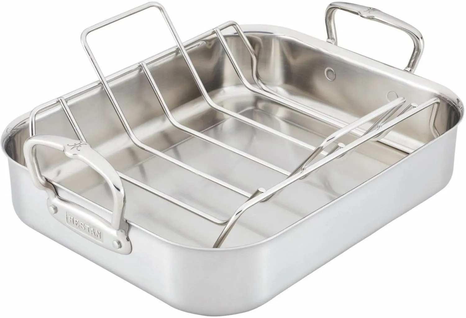 Hestan - Stainless Steel Classic Roaster with Rack, Induction Cooktop Compatible