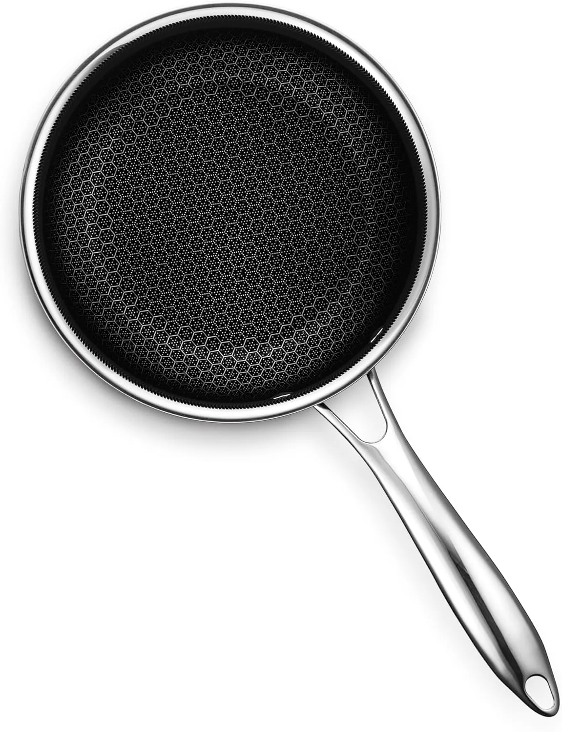 HexClad Hybrid Nonstick 2-Quart Saucepan with Tempered Glass Lid, Stay-Cool Handle, Dishwasher-Friendly, Oven-Safe Up to 900°F, Induction-Ready, Compatible with All Cooktops