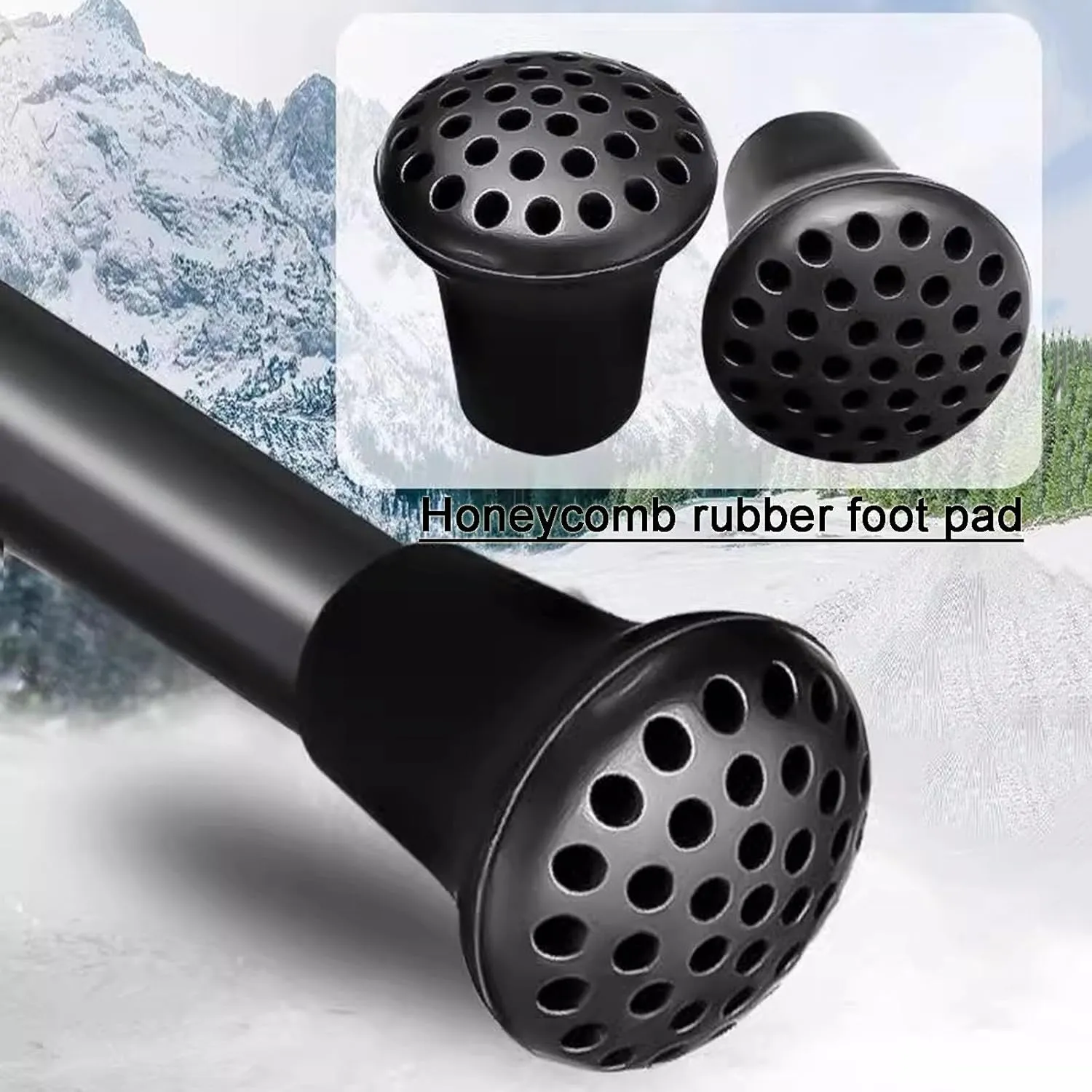 Hiking Poles for Women and Men 4 Sections Adjustable Trekking Poles for Hiking Camping & Backpacking Handle 90° Rotation(Black,38~105cm)