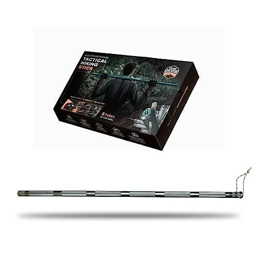 Hiking Tactical Stick Walking Staff-Outdoor Multitool Gear Trekking Pole