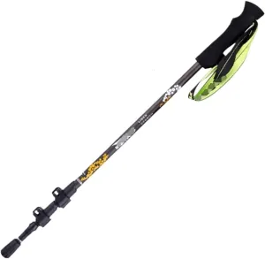 Hiking Trekking Poles Carbon Fiber Trekking Poles Strong Lightweight Adjustable Walking Sticks for Hiking Camping Hiking Sticks for Trekking(Yellow)