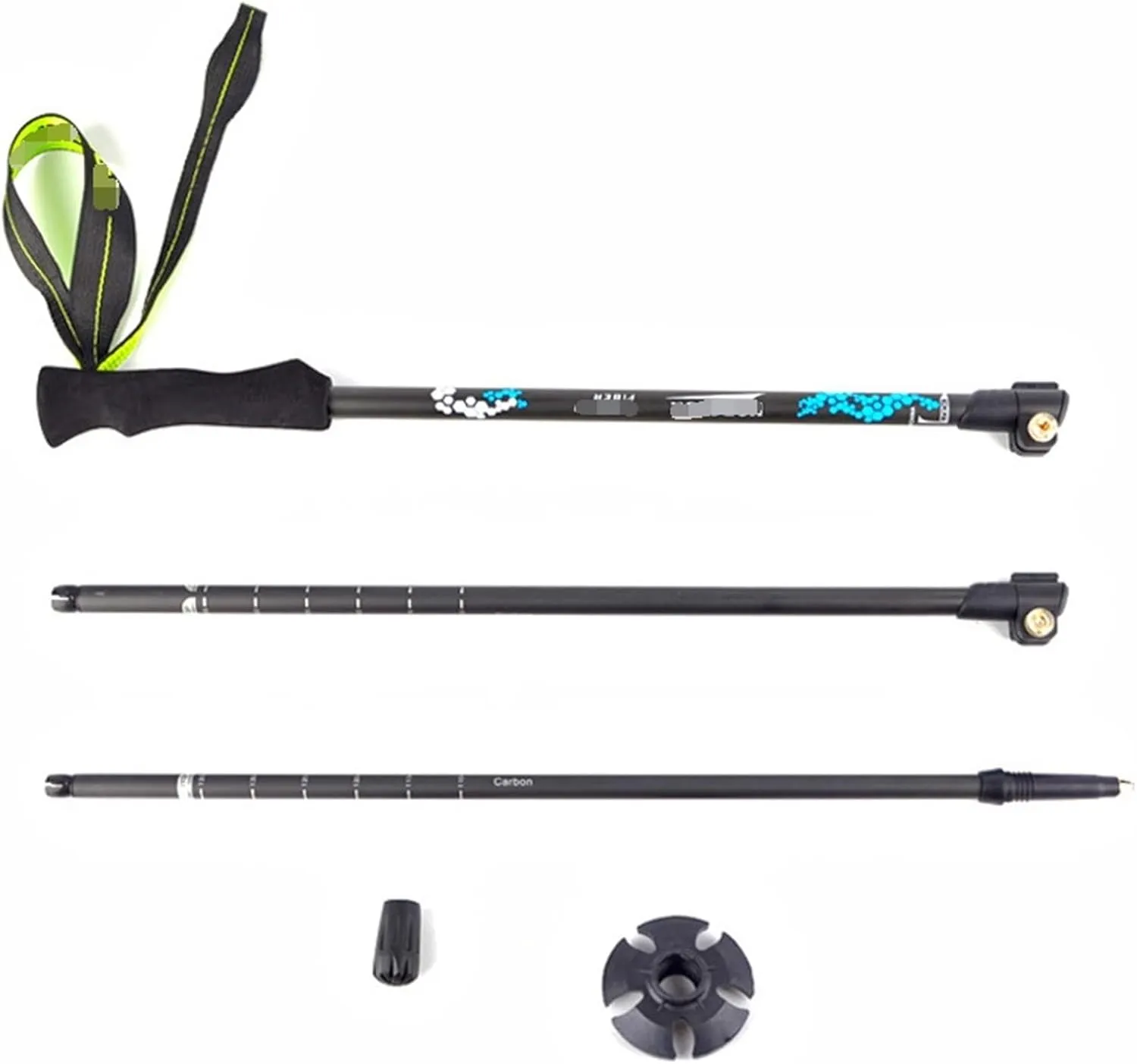 Hiking Trekking Poles Carbon Fiber Trekking Poles Strong Lightweight Adjustable Walking Sticks for Hiking Camping Hiking Sticks for Trekking(Yellow)
