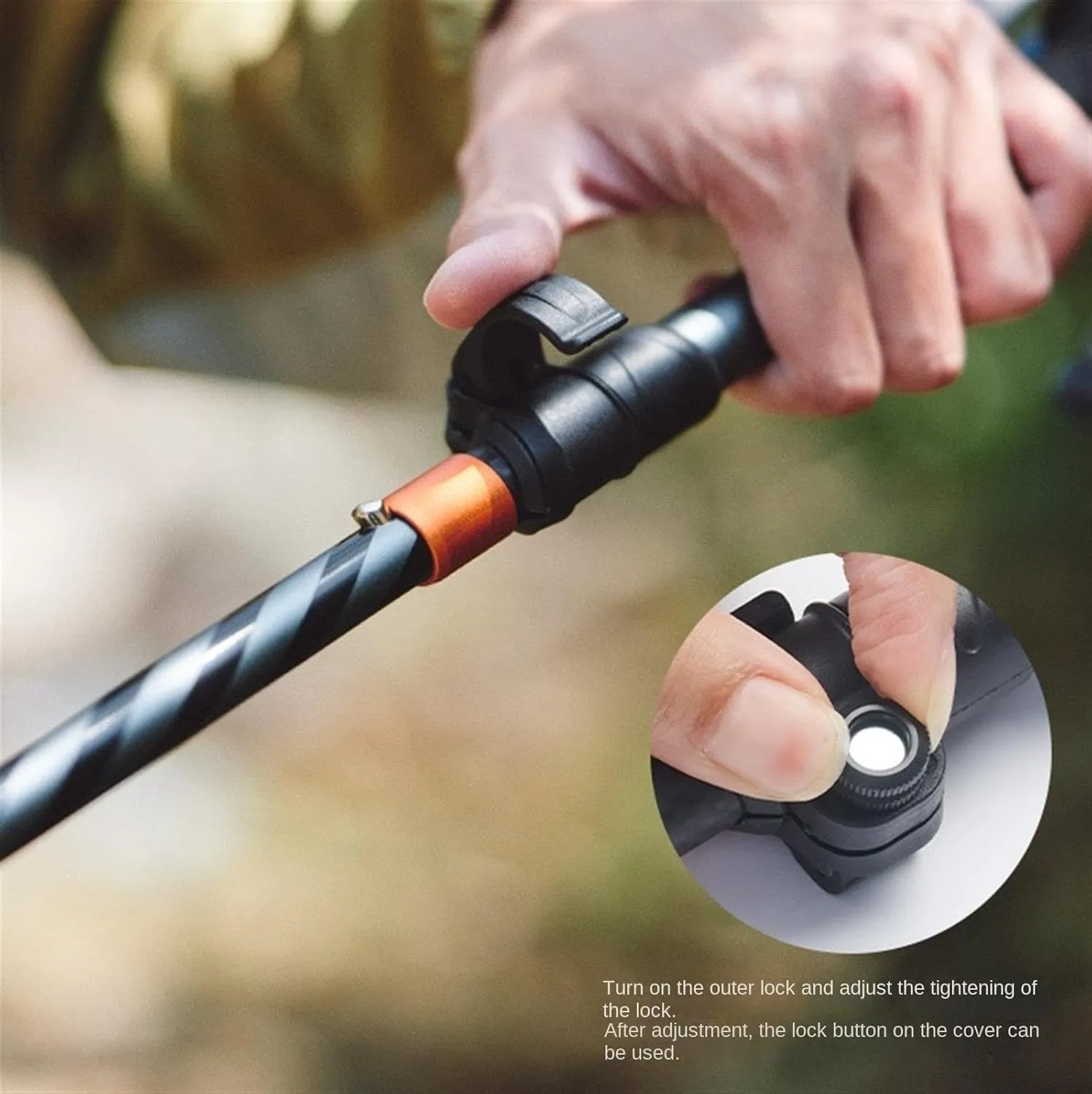 Hiking Trekking Poles Ultralight Trekking Pole Carbon Fiber Hiking Walking Stick Adjustable Pole for Mountaining Hiking Sticks for Trekking(G,103-120cm)