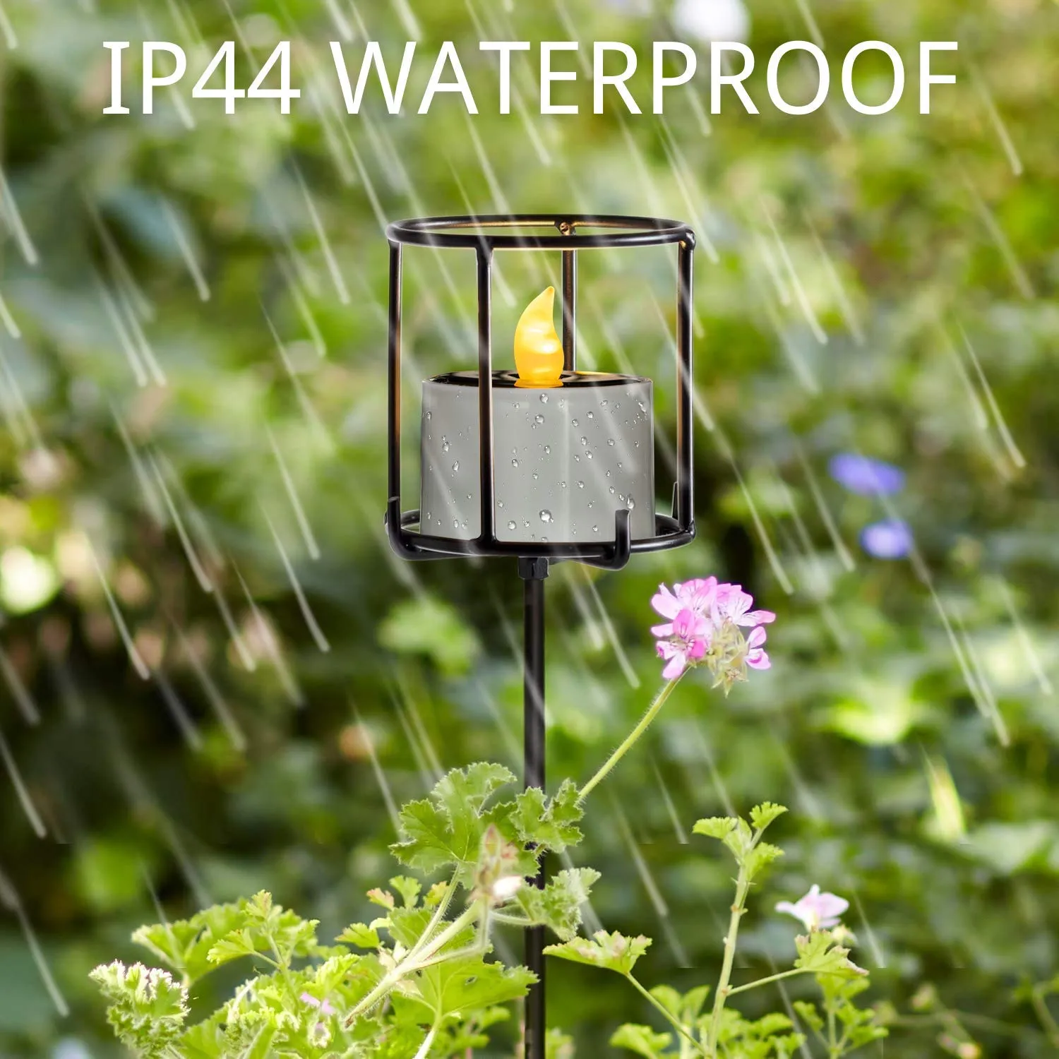 Homemory Solar Candles Outdoor Waterproof, Reusable LED Tea Light Candles for Lantern Garden Camping and Home Decor, 2.3''x2'', Pack of 6
