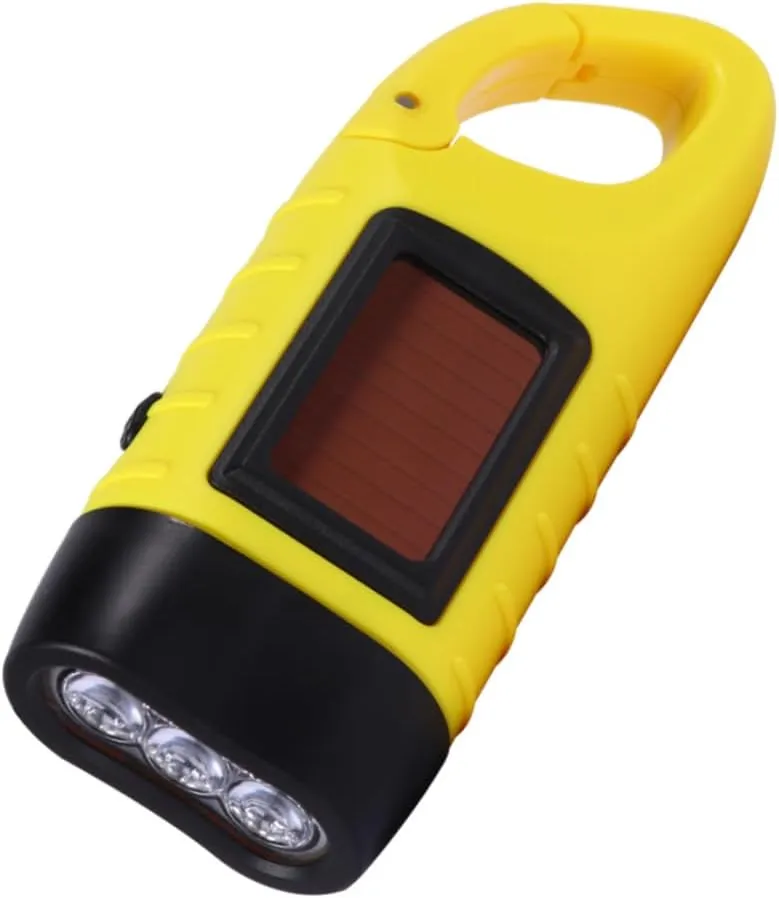 HOMSFOU 2pcs Wind up Flashlight Outdoor Flashlight Solar Powered Flashlight Rechargeable Flashlights Camping Lights Rechargable Rechargeable Camping Lantern Rechargeable Torch Crank Led