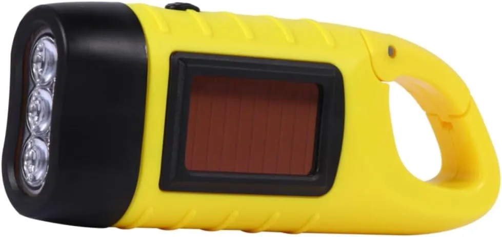 HOMSFOU 2pcs Wind up Flashlight Outdoor Flashlight Solar Powered Flashlight Rechargeable Flashlights Camping Lights Rechargable Rechargeable Camping Lantern Rechargeable Torch Crank Led