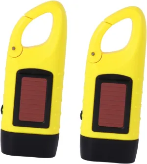 HOMSFOU 2pcs Wind up Flashlight Outdoor Flashlight Solar Powered Flashlight Rechargeable Flashlights Camping Lights Rechargable Rechargeable Camping Lantern Rechargeable Torch Crank Led