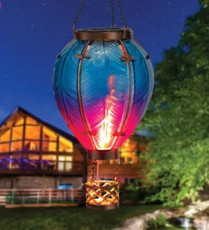 Hot Air Balloon Solar Lantern SM - Blue