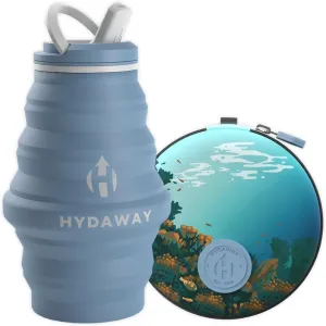 HYDAWAY Hydration Travel Pack - 17oz Collapsible Water Bottle with Flip-Top Lid and Protective Travel Case - BPA-Free, Leak-Resistant, and TSA-Friendly for Commuting, Hiking, and Travel