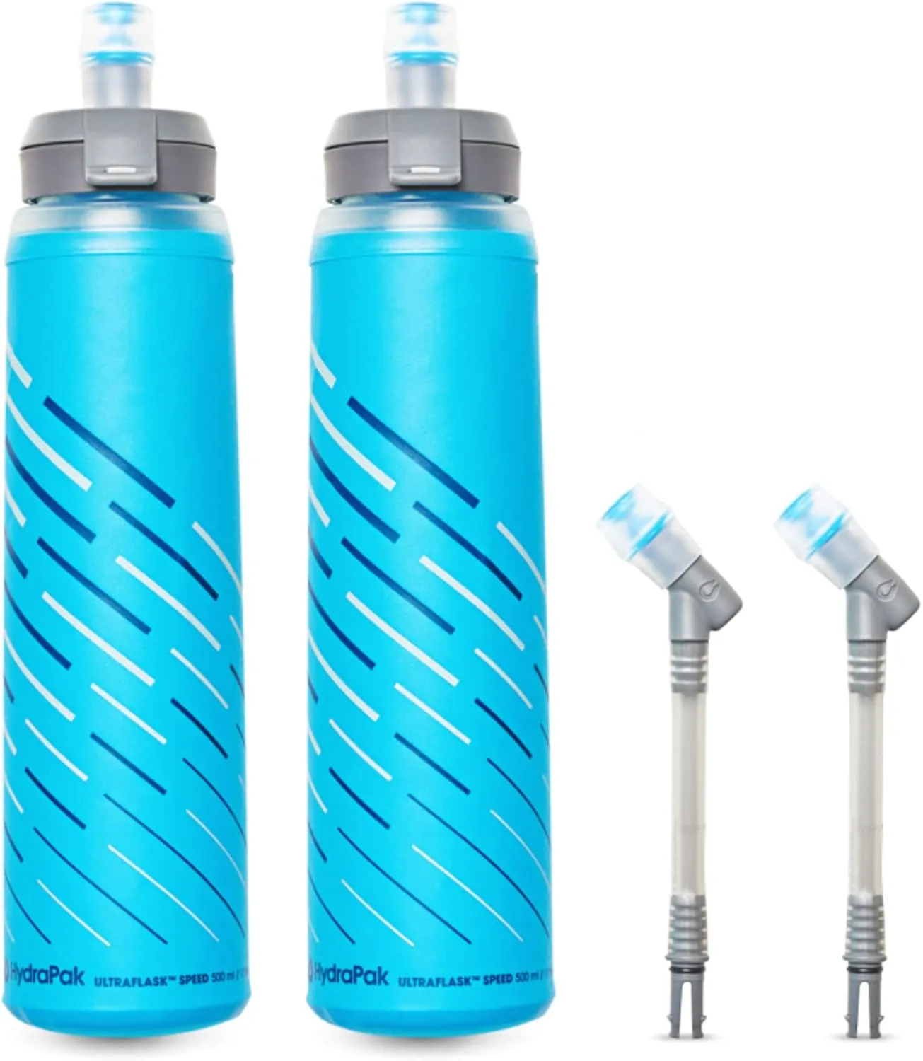 HydraPak UltraFlask Speed (500ml or 600ml) - Collapsible Soft Flask Water Bottle for Hydration Vests and Running Packs with Easy Open Cap