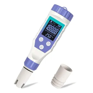 Hydrogen Water Tester Meter for Hydrogen Water Bottle, 7-in-1 H2 TMEP EC TDS Salt pH ORP Meter, TDS Meter Digital Water Tester for Drinking Water, Filtered Water, pH Tester for Juice, Coffee