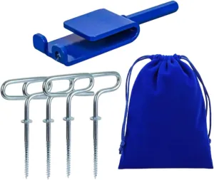 Ice Fishing Anchor Tool Ice Fishing Shelter Anchor Ice Shanty Anchor Metal Fishing Equipment Ice Anchor Tool for Ice Fishing