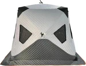 Ice Fishing Shelter, Insulated Pop-Up Tent for 3-4 People, Portable Windproof Ice Fishing Shanty, Easy Setup Large Ice Shack for Winter Fishing Adventures