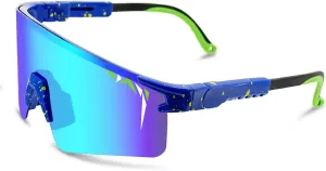 IKTOD Sports Polarized Sunglasses Men Women Anti-UV Baseball Sunglasses Youth Double Wide Cycling Running Softball Goggles
