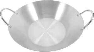 IMIKEYA Stainless Steel Hot Pot with Dual Handles Nonstick Paella Pan for Induction Cooking for Outdoor Camping and Family Gatherings Easy to Clean and Design