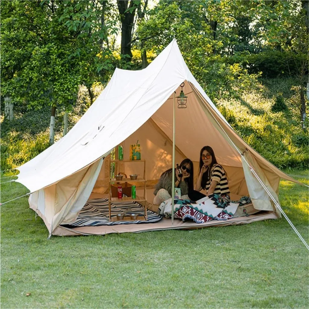 Inflatable Tent Outdoor Camping Tent House Type Folding Portable Waterproof Thick Cotton Sun and Rain Resistant Family Tent Large Tent