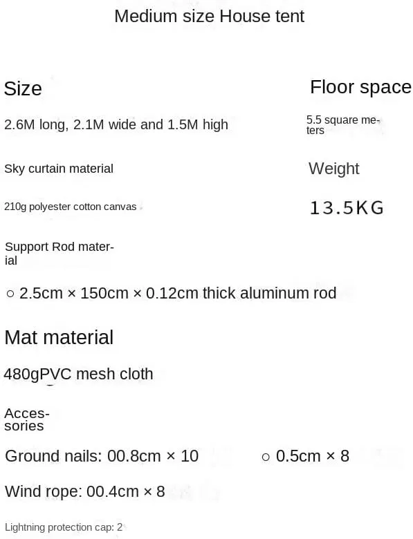 Inflatable Tent Outdoor Camping Tent House Type Folding Portable Waterproof Thick Cotton Sun and Rain Resistant Family Tent Large Tent