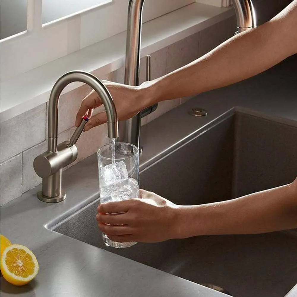 InSinkErator F-HC3300SN Modern Instant Hot & Cold Water Dispenser - Faucet Only, Satin Nickel