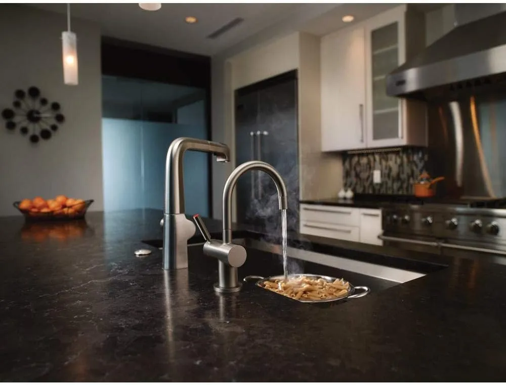 InSinkErator F-HC3300SN Modern Instant Hot & Cold Water Dispenser - Faucet Only, Satin Nickel