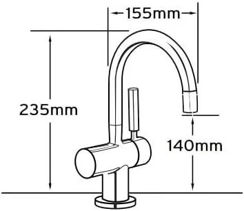 InSinkErator Modern Instant Hot and Cold Water Dispenser Faucet, Chrome, F-HC3300C 9.25 x 3.60 x 5.25 inches