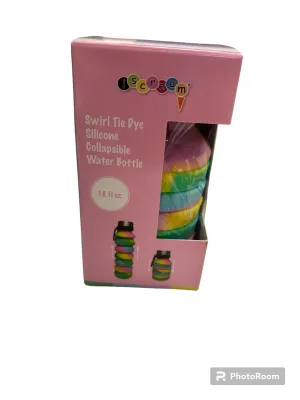 iScream Swirl Tie Dye Silicone Collapsible Water Bottle