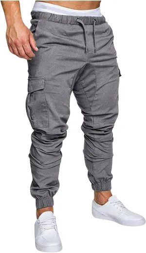 Joggers for Men Casual Lightweight Sports Tapered Stretch Athletic Pants with Pocket Drawstring Workout Pants