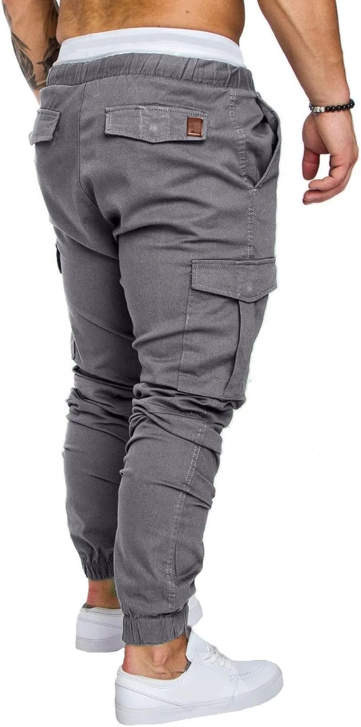 Joggers for Men Casual Lightweight Sports Tapered Stretch Athletic Pants with Pocket Drawstring Workout Pants