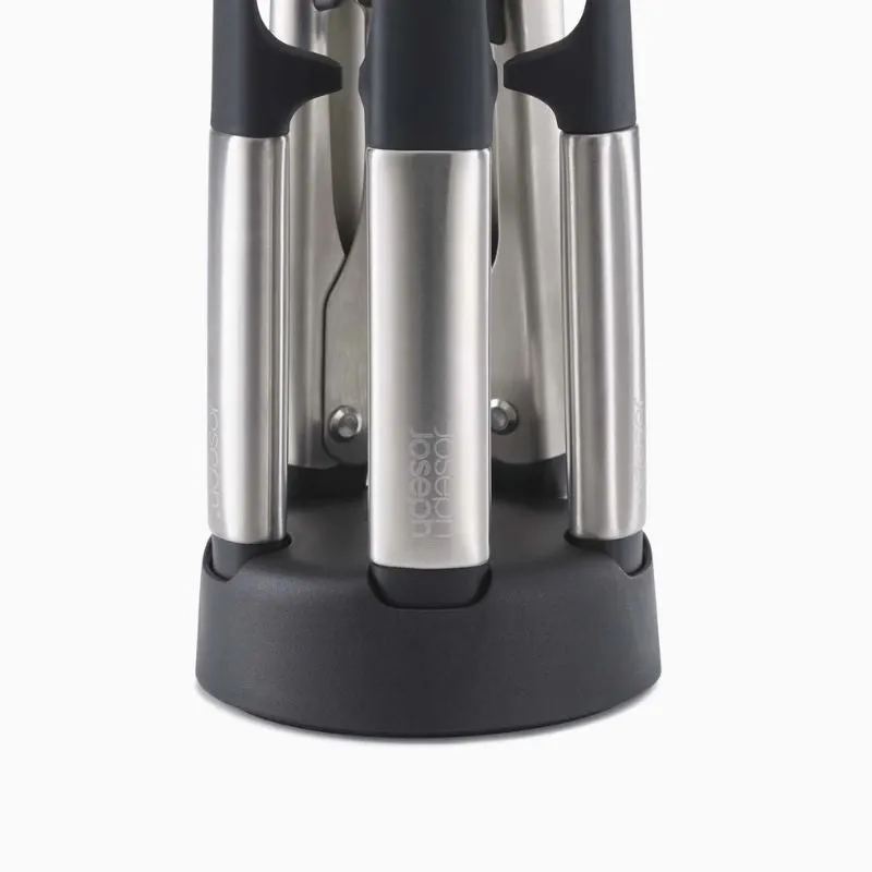 Joseph Joseph Elevate™ Fusion 5-piece Stainless-steel Utensil Set with Compact Stand