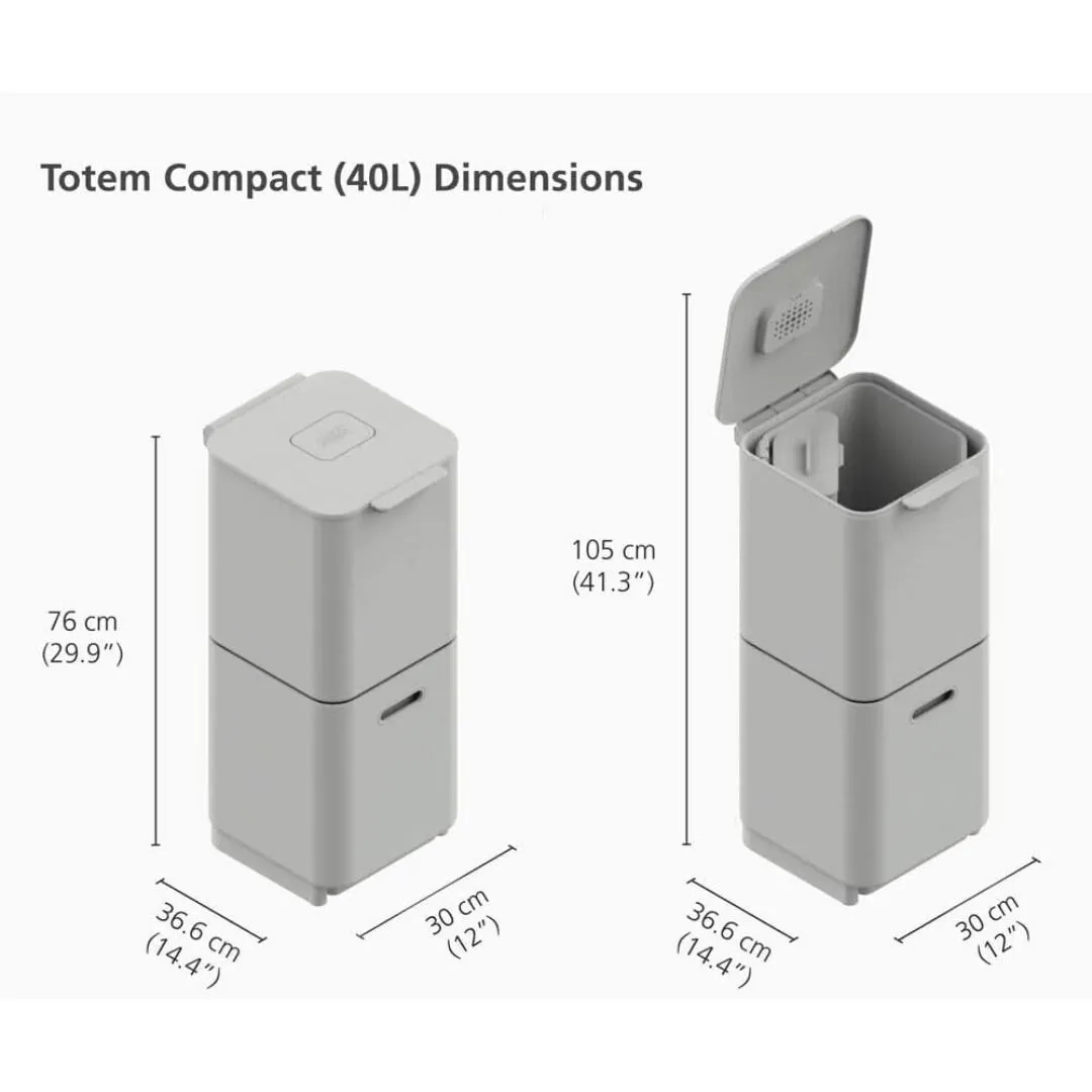 Joseph Joseph Intelligent Totem Compact 40-Litre Waste Separation & Recycling Unit
