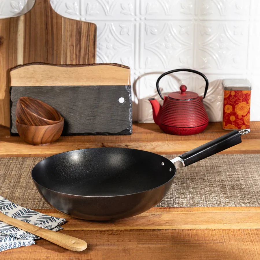 Joyce Chen Professional Series Nonstick Stir Fry Pan, 12", Carbon Steel/Resin Handle