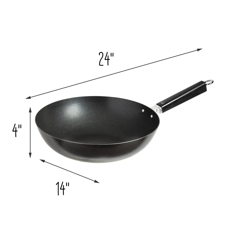 Joyce Chen Professional Series Nonstick Stir Fry Pan, 12", Carbon Steel/Resin Handle