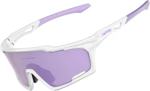 KAPVOE Cycling Glasses, PC Lens, Ventilation System, TR90 Frame, UV400 Protection, Men Women Sports Cycling Running K70