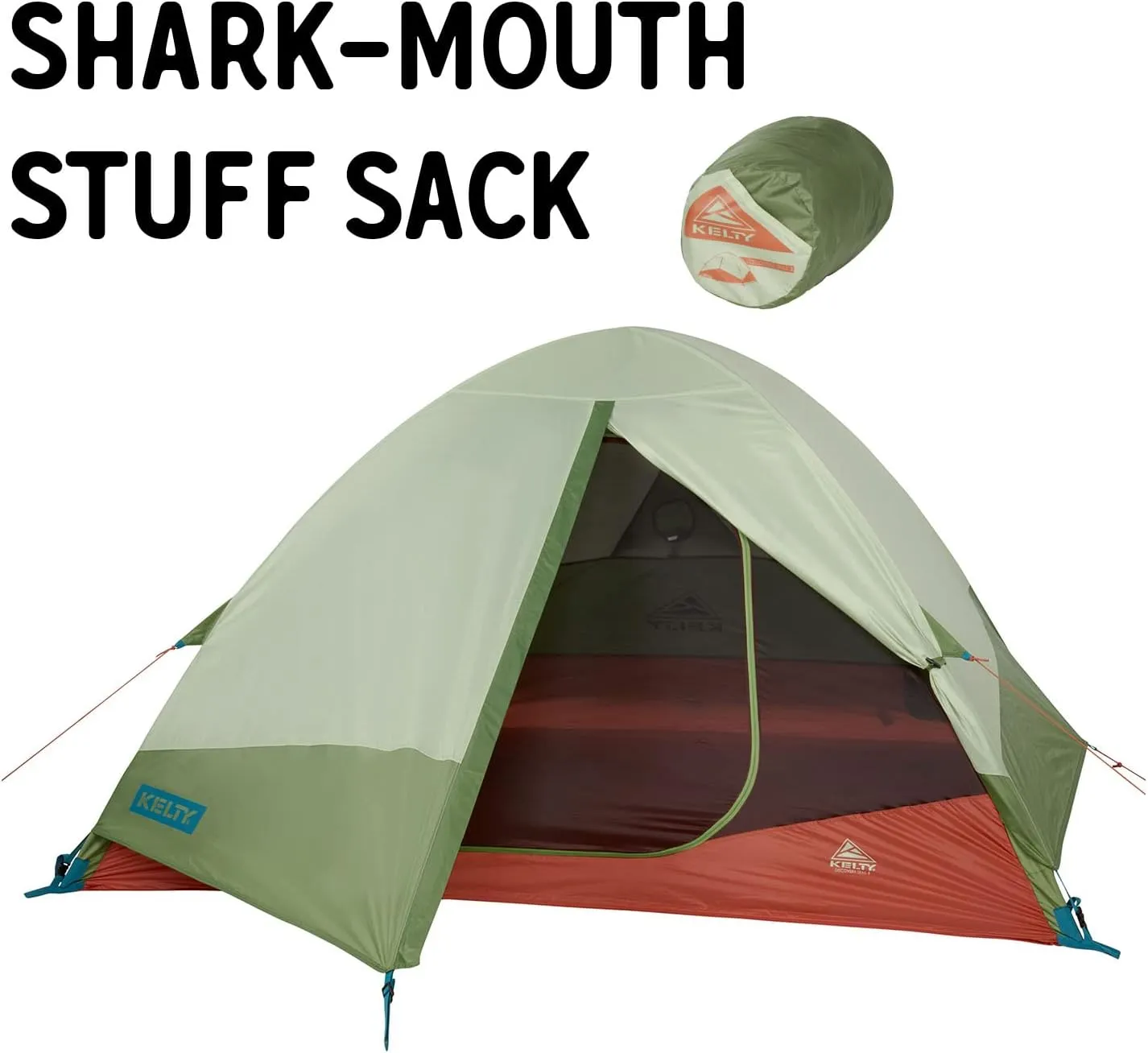 Kelty Tents Kelty Discovery Trail Backpacking Tent, Lightweight and Easy to Setup Backpacking Shelter with 2 Aluminum Poles, Single Door Single Vestibule, Stuff Sack Included
