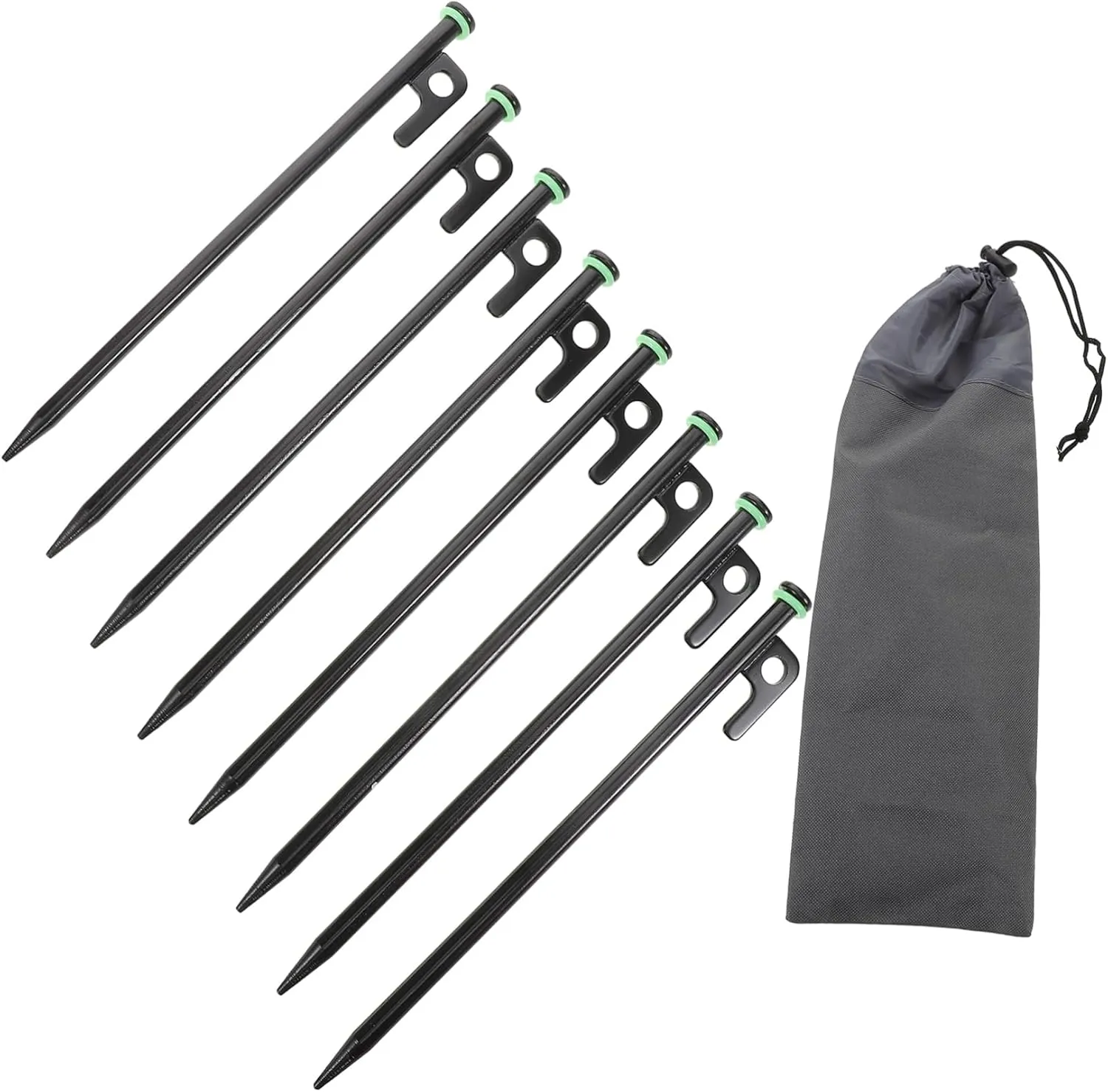 KESYOO 1set Tent Pegs Camping Stakes Steel Tent Stakes Metal Stakes for Ground Titanium Tent Stakes Tent Steaks Tent Stake Hammer Tent Spikes Tent Poles Anchor Stakes Carbon Steel