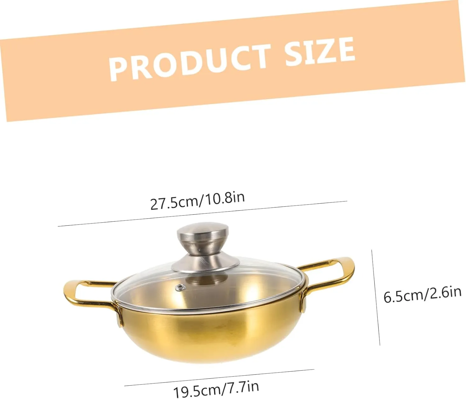 KESYOO Kitchen Hot Pot Household Hot Pot Mini Portable Cooking Pot Small Cooking Pots Double Handle Pots