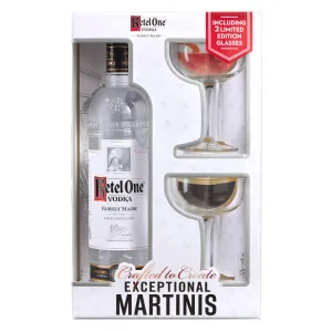 Ketel One Ketel One Vodka Family Made  with 2 Limited Edition Glasses 750 ml