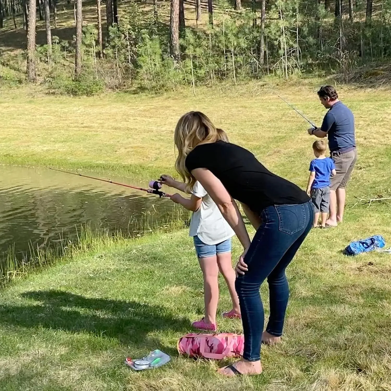 Kids Fishing Pole - Telescopic Fishing Rod and Reel Combo Kit - Fishing Gear, Fishing Lures, Carry On Bag, 70 Set Fully Fishing Equipment - for Boys, Girls, Youth