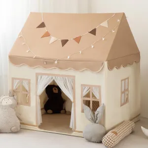 Kids Tent,Large Playhouse Indoor with Star Light Toddler,Play Tent for Kids,Toy House Gift 52"x47"x 40"(Coffee Cream)