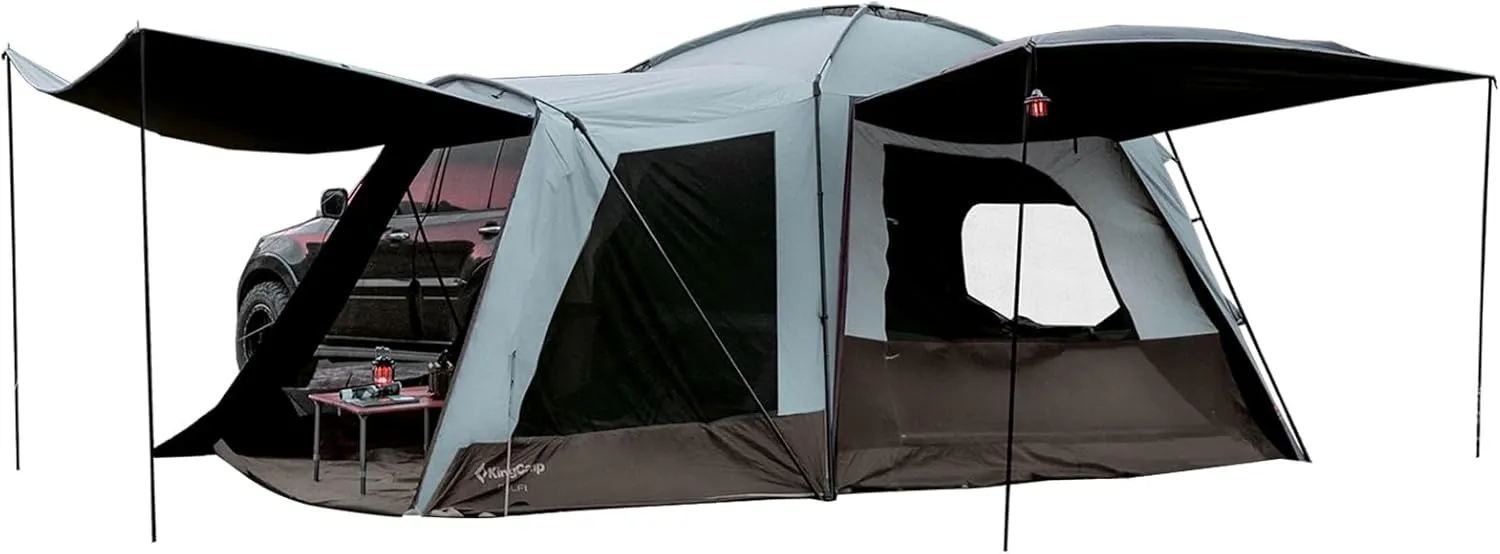 KingCamp Car Tent, All Weather Resistant Waterproof PU3000mm SUV Truck Tents with UV Protection & Awning for Family Camping & Outdoor Adventures