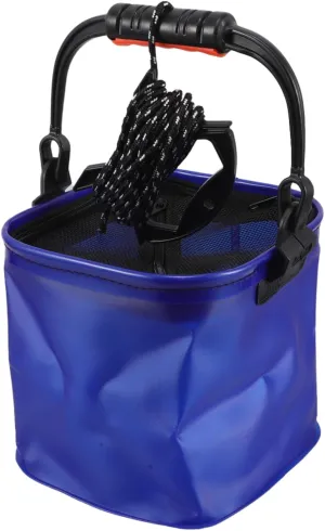 Kisangel Lightweight Eva Collapsible Fishing Bucket with Handle Ideal for Camping Hiking and Live Fish Storage Camping Hiking