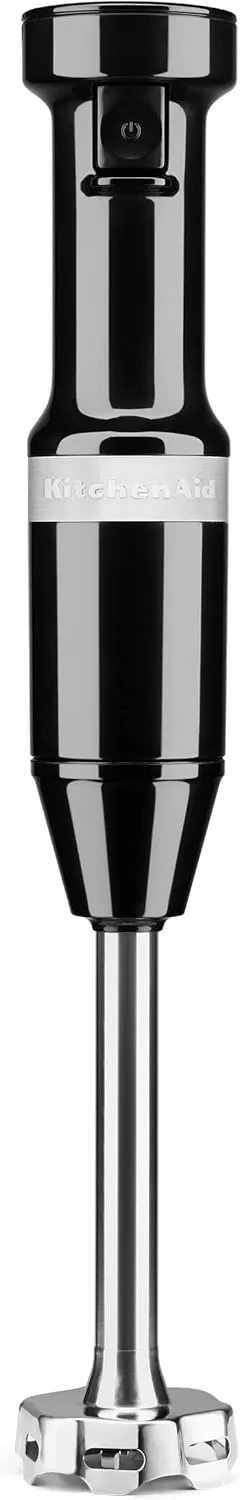 KitchenAid 9-Speed Digital Hand Mixer with Turbo Beater II Accessories and Pro Whisk - Onyx Black & Variable Speed Corded Hand Blender KHBV53, Onyx Black