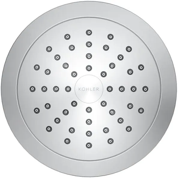 KOHLER K-33631-G-CP Cinq Single-Function Filtered Shower Head, Round Fixed Showerhead with Filter for Hard Water, 1.75 gpm, Polished Chrome