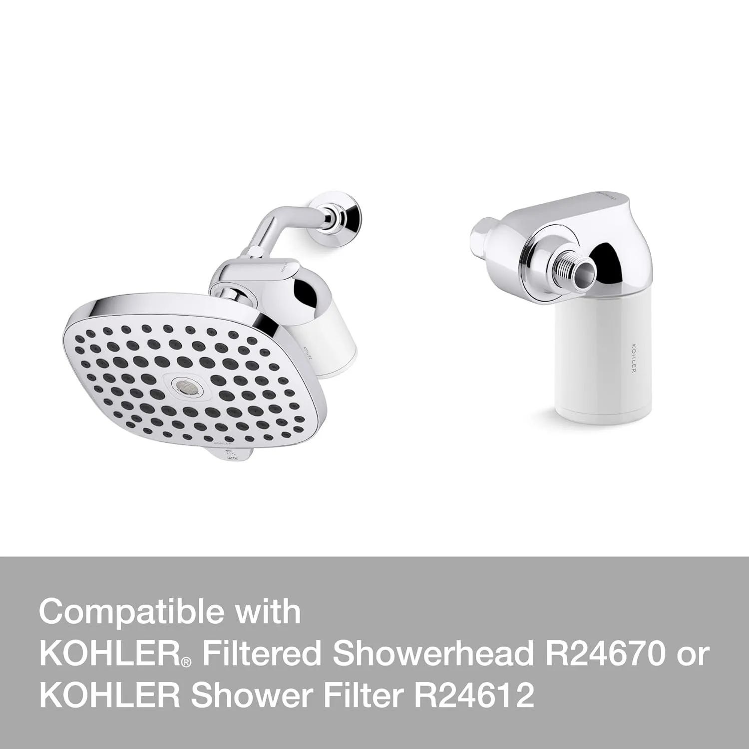KOHLER R24162-NA Aquifer Shower Filter Replacement for The KOHLER Aquifer Filtered Showerhead, One Filter Cartridge