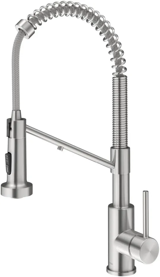 Kraus Bolden 2-in-1 Pull-Down Single Handle Kitchen Sink Filter Water Faucet for Reverse Osmosis or Water Filtration System in Spot-Free Stainless Steel, KFF-1610SFS