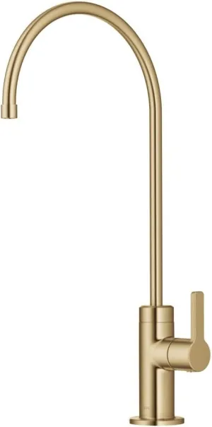 KRAUS Oletto High-Arc Single Handle Pull-Down Kitchen Sink Faucets in Brushed Brass, Kitchen Faucets with Pull Down Sprayer, FF-103BB