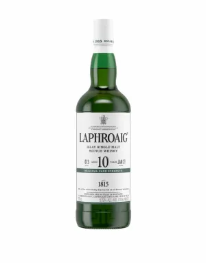 Laphroaig 2021 10 Year Old Cask Strength Islay Single Malt 115 Proof Scotch Whisky