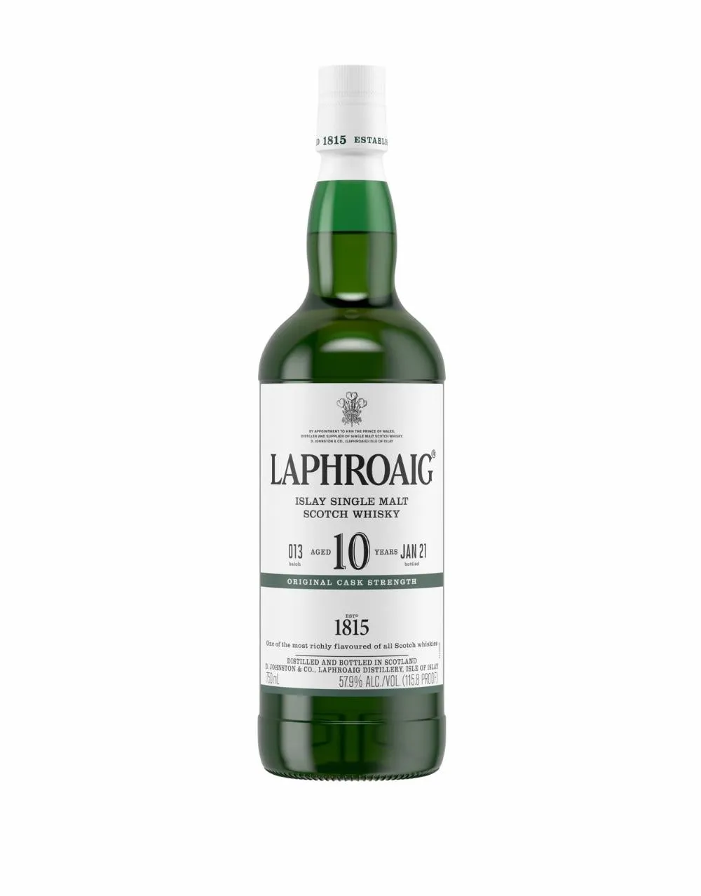 Laphroaig 2021 10 Year Old Cask Strength Islay Single Malt 115 Proof Scotch Whisky