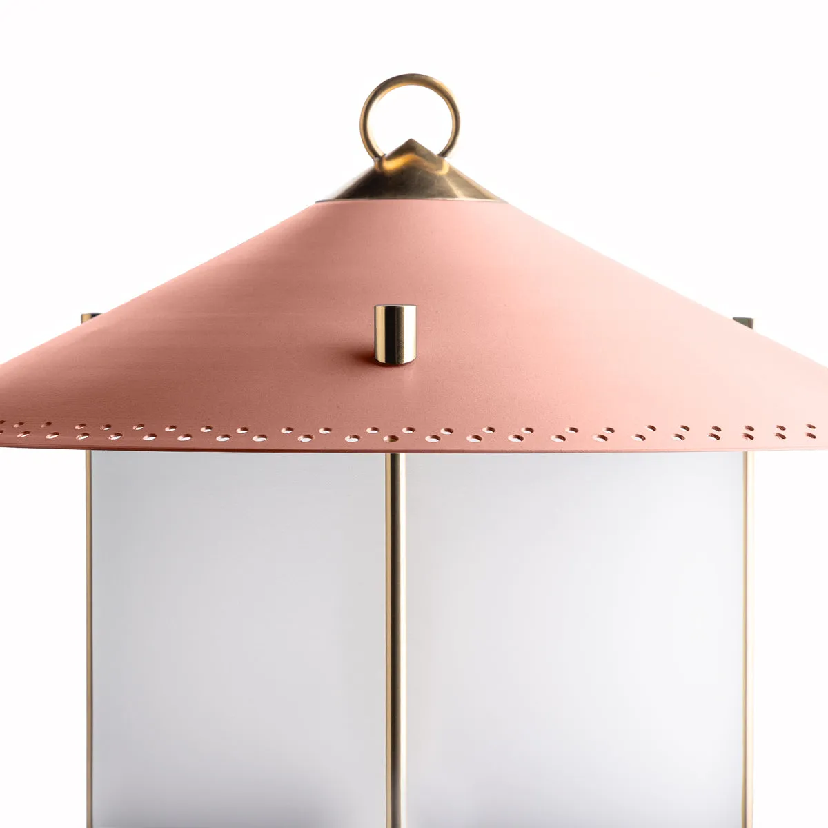larger Stefan cordless lantern in Blush by the Novogratz