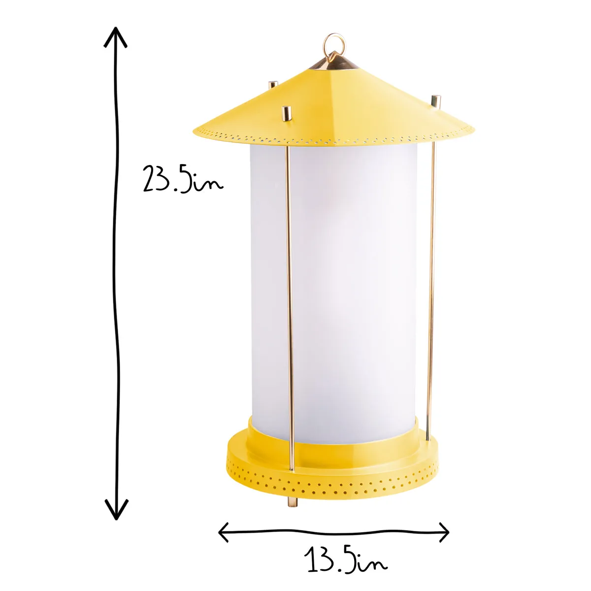 larger Stefan cordless lantern in Sand by the Novogratz