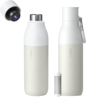 LARQ Clean AF Bundle Set Bottle PureVis, Self-Cleaning Water Bottle 25oz   Filtered Insulated Water Bottle 25oz | Reusable Bottles, Travel Friendly, BPA free
